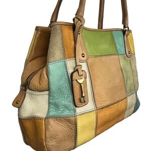 Fossil Vintage  – Classic Patchwork Satchel Shoulderbag EUC